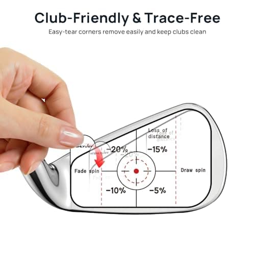 Golf Impact Stickers, High-Resolution Impact Tape for Irons, Woods & Fairway Clubs, Swing Training Aid for Home Practice, Nets & Golf Simulators, Perfect for Beginners & Pro Golfers, Left Handed - Thumbnail 6