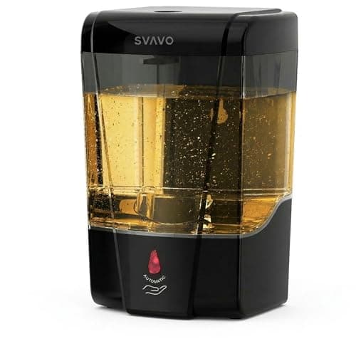 SVAVO Automatic Soap Dispenser Type-C Rechargeable - Wall Mount Hand Soap Dispenser for Restaurant, Kitchen & Bathroom, Electric Soap Pump for Office, 21 fl.oz for Liquid Soap, Black - Image 1
