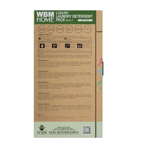 WBM Baby Care Laundry Detergent Pods, 32 Count | Laundry Pods Specially Designed For Clothes | Soft Hug Fragrance With 10x Ultra Power Cleaning - Thumbnail 3