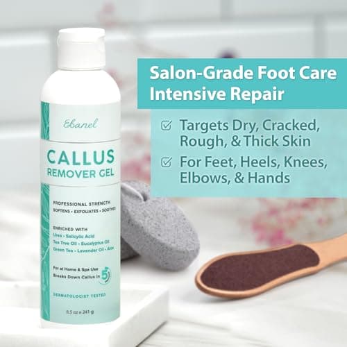 Ebanel Professional Callus Remover for Feet with 20% Urea, Epsom Salt, Salicylic Acid, Glycolic Acid, Heel Toe Foot Callus Remover Gel Peel Exfoliator Dead Skin Removal for Feet, Cracked Heel Repair - Thumbnail 3