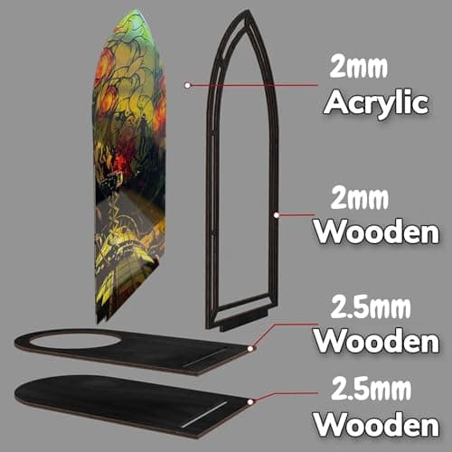 IlyraNovix Stained Glass Book Nook Candle Holder - Thumbnail 4