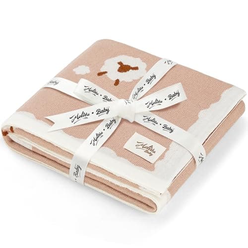 Luxe Merino Wool Cotton Baby Blanket Ultra-Soft, Temperature-Regulating Swaddle Blanket for Newborns, Receiving Blanket, and Nursery Throw 29.5" x 37.4", Machine Washable - Image 1