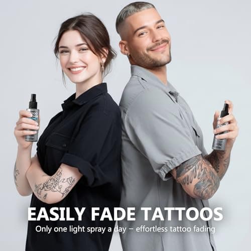Tattoo Remover Spray - Natural Professional-Strength Formula to Safely Fade & Lighten Tattoo Ink, Supports Skin Recovery, Non-Invasive - Thumbnail 3