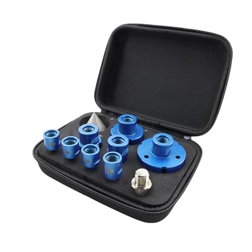 Tile Hole Saw Kit Diamond- BRSCHNITT 10pcs Diamond Core Drill Bit Set for Porcelain Tile Ceramic Marble Granite Drilling,Finger Chamfer Bit - Thumbnail 6