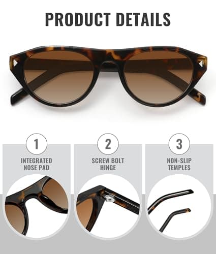 MEETSUN Trendy Cat Eye Sunglasses for Women Retro Oval Vintage Narrow Frame UV400 Protection for Driving Travel Outdoor - Thumbnail 6