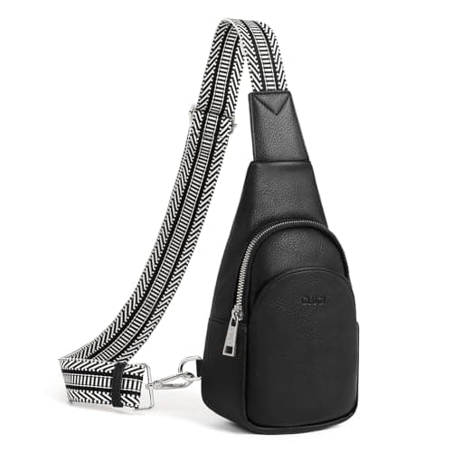 CLUCI Small Sling Bag for Women, Vegan Leather Fanny Pack Crossbody Bags for Women, Chest Bag With Guitar Strap - Image 1