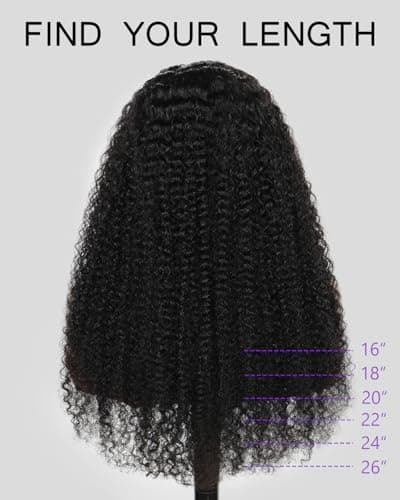 UNIKY Curly Half Wig Human Hair 24 Inch Glueless Wigs Human Hair Half Wig Curly Human Hair Wigs For Black Women 210% Density Invisible Hairline 3 In 1 Drawstring Seamless Clip Ins Flip Over Half Wigs - Thumbnail 6