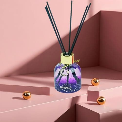 Reed Diffuser Set, Pretty Valley Home Diffuser 80Ml / 2.7 fl OZ Gift Box - Includes Reed Diffuser Sticks, Long Lasting Fragrance Oil and Glass Bottle for Office Living Room Decor (Velvet Petunia) - Thumbnail 3