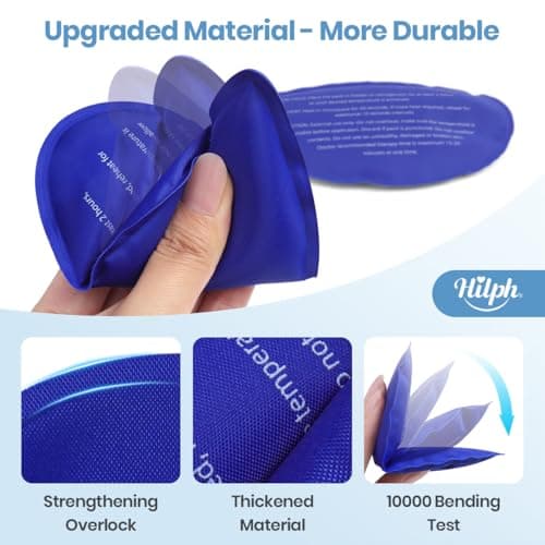 Hilph Face Ice Pack Wisdom Teech Ice Pack Head Wrap for Facial Oral Surgery Pain Relief for TMJ, Jaw Ice Wrap with 4 Hot Cold Gel Packs Reusable for Tooth Extraction & Teeth Removed, Tonsil Blue - Thumbnail 4