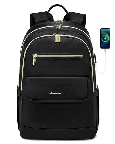 LOVEVOOK Laptop Backpack for Women,15.6 Inch Fashion Travel Backpack with USB,Large Capacity Backpack Purse,Water-resistant fits College Work Business Travel - Image 1