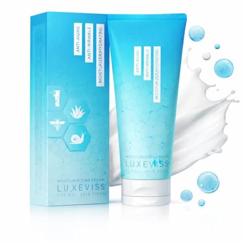 Luxeviss Retinol & Collagen Night Moisturizer - Triple Action Anti-Aging Face Cream - Fragrance-Free Night Cream for Wrinkles, Fine Lines & Dry Skin - Advanced Niacinamide Skin Care, 3.35 Fl Oz