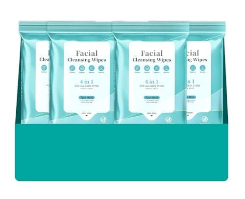 Facial Cleansing Wipes, Tea Tree Oil Extract for Face Cleansing, Salicylic Acid for Acne Treatment, Hydrating Pore Care for Sensitive Skin, Exfoliating & Soothing Double-Sided Cleansing Wipes (28PCS) - Image 1