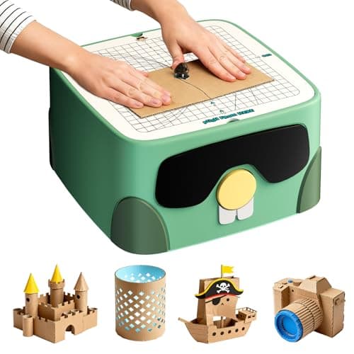 BEAVERBOT Kids Cardboard Cutter Tool - Safe DIY Construction Kit for Children Ages 3+, Educational STEM Craft Toy for Boys & Girls, Creative Art and Building Project Set, Green - Image 1