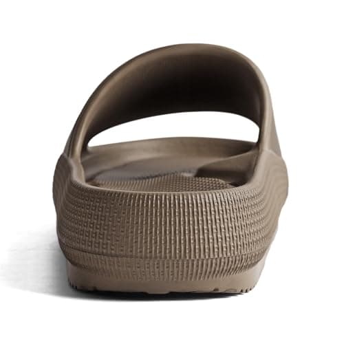 GETOEU Cloud Slides for Women and Men with Arch Support Shower Shoes with Drainage Holes Waterproof Slide Sandals Non Slip Quick Dry Pillow Slides for Bathroom Pool Beach,Brown - Thumbnail 4