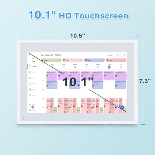 COMIX 10.1" Smart Calendar Display - Digital Family Wall Planner & Wi-Fi Chore Chart Syncs with Phones, Touch Screen Command Center & Digital Photo Frame for Home Organization, Office, Elderly - Thumbnail 2