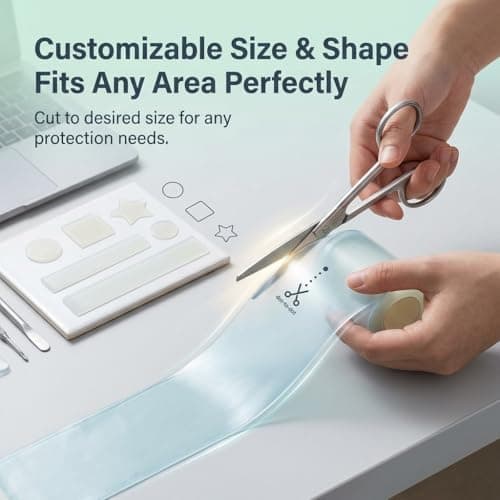 Medical Grade Hydrocolloid Roll for Wound Care with Edges,Hydrocolloid Tape Waterproof Pimple Patches Tape Absorbent Large Hydrocolloid Patch for Acne Patches,Blisters,Burns,Bed Sore and Minor Cuts - Thumbnail 2