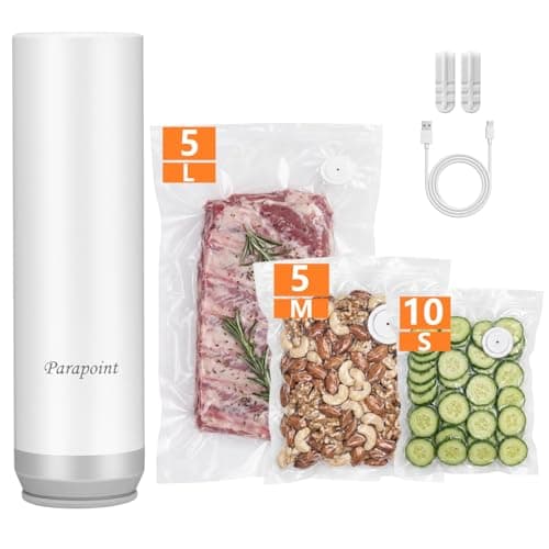 Handheld Vacuum Sealer for Food Powerful Vacuum Sealer Machine,Seal Meal Saver,Portable Food Sealer (Vacuum Sealer Machine + 20 Reusable Vacuum Bags） - Image 1