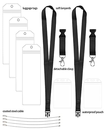 NTONPOWER Cruise Luggage Tag Holder，Travel Cruise Essentials 2026 Waterproof for Royal Caribbean & Celebrity 6 Pack, Zip Seal and Steel Loops Luggage Tags,Cruise Must Haves - Thumbnail 5