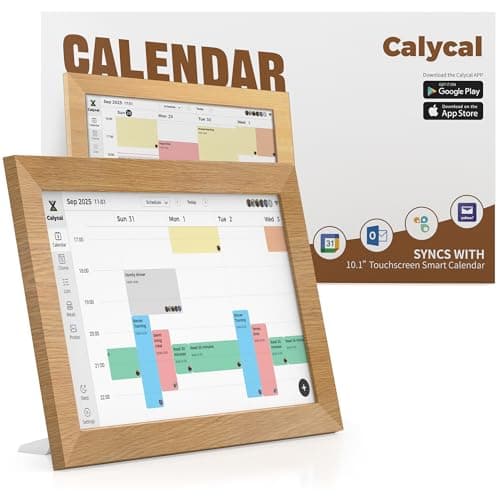 Calycal 10.1" Wall Planner Digital Calendar - Schedule Management, Chore Chart, Meal Planner, To Do List, and Digital Photo Frame,Smart Touchscreen Interactive Display, Perfectly Matches Home Decor - Image 1