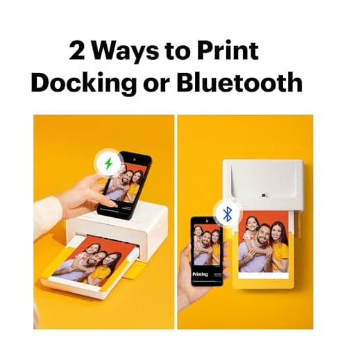 KODAK Dock Plus 4x6'' Photo Printer, 10 Sheets, Docking & Bluetooth Smartphone Printer for iPhone & Android, Instant Color Prints, 4PASS Dye Sublimation - Thumbnail 2