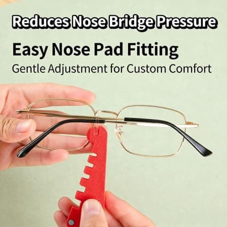 Eyeglass Frame Adjuster, Professional Temple Arms & Nose Pads Bender Tool, Precise Adjustment for Secure Fit, Protects Frames, Ergonomic Grip for DIY Home Use, Fits Metal-Lined Temples, 155 chars - Thumbnail 4