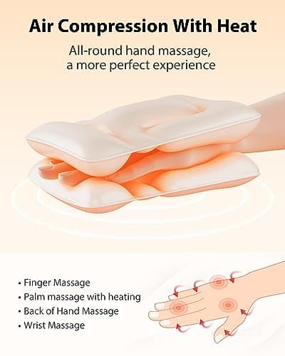 CINCOM Upgraded Hand Massager, Cordless Hand Massager with Heat and Compression for Arthritis, Carpal Tunnel and Stiff Joints, Fathers Mothers Day Gifts (Black & Yellow) - Thumbnail 2