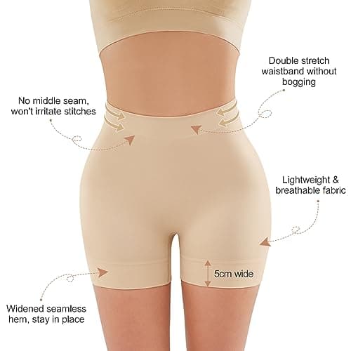 YADIFEN 3 Pack Slip Shorts for Women Under Dress, Anti Chafing Underwear Seamless Shaping Boyshort Panties Comfy Shorts - Thumbnail 2