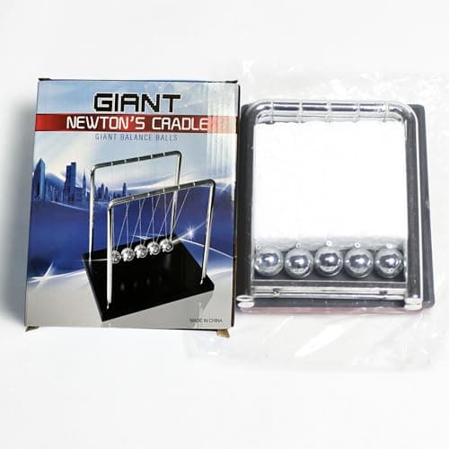 Newton's Pendulum Balance Ball, Desktop Kinetic Pendulum, Perfect Stress-Relieving Toy and Adult Desktop Decoration, Made with Scientific and Physical Elements (Metal and Wood). - Thumbnail 6