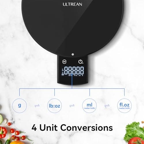 Ultrean Smart Food Scale with Nutritional Calculator, Kitchen Scale for Weight Loss, Food Weight Scale with App for Calorie & Macro Tracking, AI Scan, 33lb - Thumbnail 6