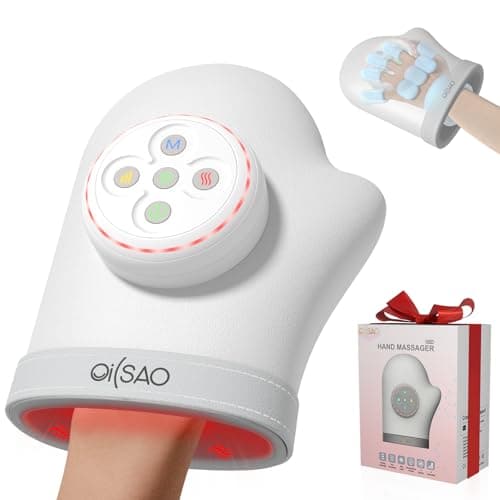 Hand Massager for Arthritis and Carpal Tunnel Relief, Cordless Hand Massager with Heat and Compression, 3 Heat Therapy, 5 Intensity 3 Modes for Typing Fatigue, Wrist, Finger Pain, Gifts for Women,Men - Image 1