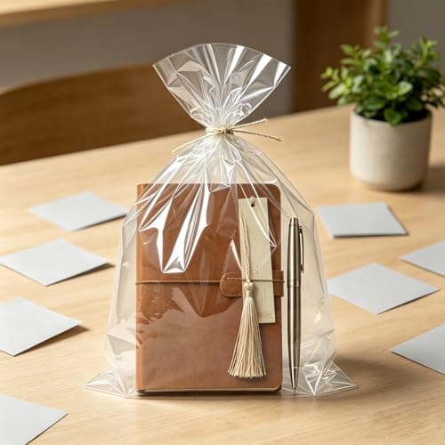 SOMIOCO 100 Pack Clear Cellophane Treat Bags 11x14 Inches OPP Plastic Gift Goodie Bags for Small business Candy Cookies Bakery Soap Party Favors Gift Wrapping Packaging with Twist Ties - Thumbnail 5