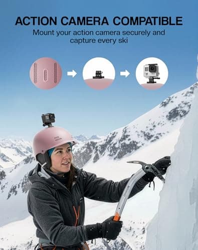 InnerKing Lightweight Ski Helmet for Men and Women with Action Camera Mount, 12-Vent ABS Snowboard Helmet with Impact-Resistant EPS Foam, Adjustable Fit, Protective Snow Sports Helmet- - Thumbnail 2
