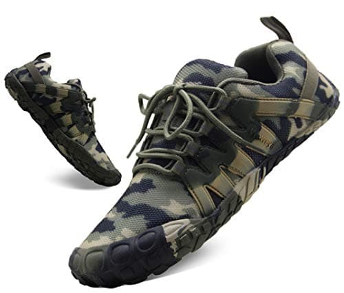 Weweya Womens Running Shoes Wide Cross Training Zero Drop Gym Treadmill Female Workout Bike Minimalist Barefoot Sneakers Boxing Kickboxing Camouflage US Size 10 - Image 1