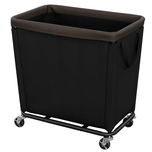 StorageWorks Basic Laundry Hamper with Wheels, 310L Extra Large Rolling Laundry Basket, Heavy Duty Dirty Clothes Hamper for Home and Laundry Room, Black - Image 1