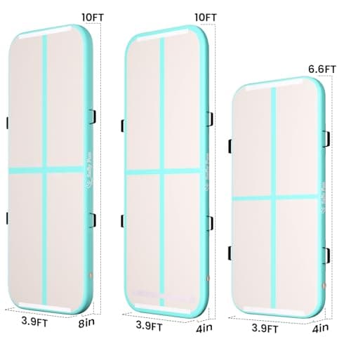 Inflatable Gymnastics Mat 6.6ft Air Tumble Track Training Mat 4 inches Thick Tumbling mat with Electric Pump for Home Use/Tumble/Gym/Training/Cheerleading/Water/Yoga - Thumbnail 2