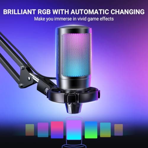 FIFINE AmpliGame A6T USB Gaming Microphone Kit, Condenser Mic for Streaming - Thumbnail 5