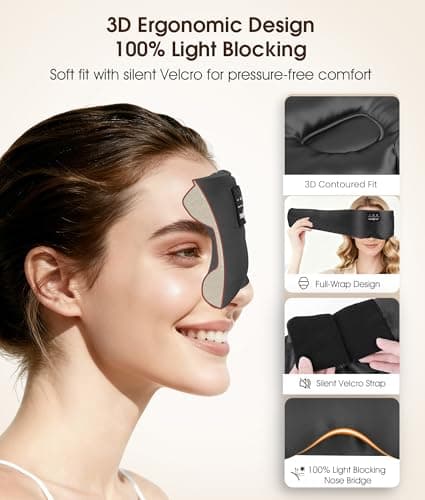 MUSICOZY 3D Silk Bluetooth Sleep Mask Headphones, Mulberry Silk Eye Mask with Ultra-Thin Wireless Speakers, Bluetooth 5.4 Sleeping Headphones for Side Sleepers, Music Sleep Mask Gifts for Men Women - Thumbnail 5