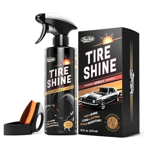 toretark Ceramic Tire Shine Spray — High-Gloss Wet Look Tire Coating with Ultra-Dense Nylon Brush Applicator, UV Protection, Long-Lasting Shine for Car Truck RV Motorcycle (16 Fl Oz) - Image 1