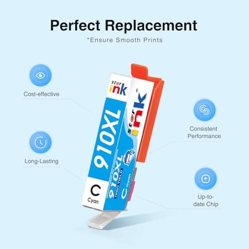 Compatible 910XL Black Ink Replacement for HP 910XL Ink Cartridges for HP Printers Black Work with HP OfficeJet Pro 8020 8025 8028 8035 8015 8022 8010 Printers Ink (2 Pack,910 XL Ink) - Thumbnail 6