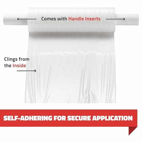 Stretch Wrap with Handle Industrial Strength 4 Pack 11" x 1000 Ft 60 Gauge Thick Shrink Wrap Roll for Moving Supplies, Furniture, Pallets, Plastic Wrap for Packing, Heavy Duty Stretch Film - Thumbnail 5