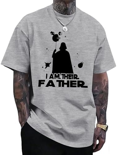 Dad Shirts I Am Their Father Tshirt for Men Funny Daddy Graphic T-Shirt Gift for Father's Day Grey - Image 1