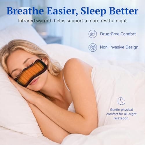 Wireless Heated Nasal Mask for Dry Air & AC Environments, 16 Red Light Beads, 3 Heat Levels, USB Rechargeable, Portable Nose Cover for Travel & Daily Comfort - Thumbnail 5