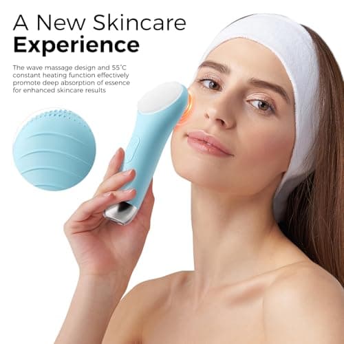 Face Scrubber Facial Cleansing Brush - Waterproof and Rechargeable Face Cleansing Brush with 4 LED Gentle Light, Cleansing, Exfoliating and Massaging, Electric Face Scrub Brush for Men & Women - Thumbnail 6