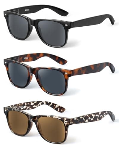 LADEESSE 3 Pack Reading Sunglasses for Women, UV400 Sun Readers Glasses Spring Hinge Outdoor Sunglasses-150(Not bifocal)