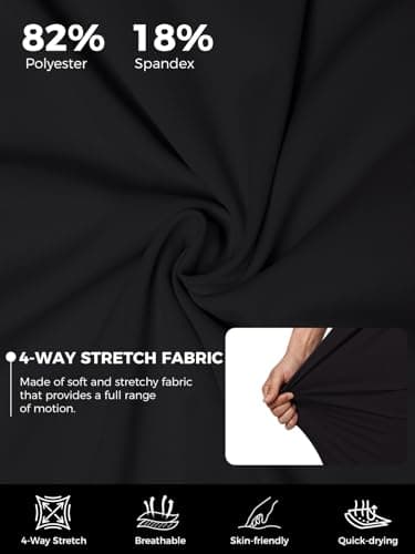 Auxo Mens Track Pants Running Jogging Tapered Pants Black Joggers for Men Mens Joggers with Zipper Pockets M - Thumbnail 6