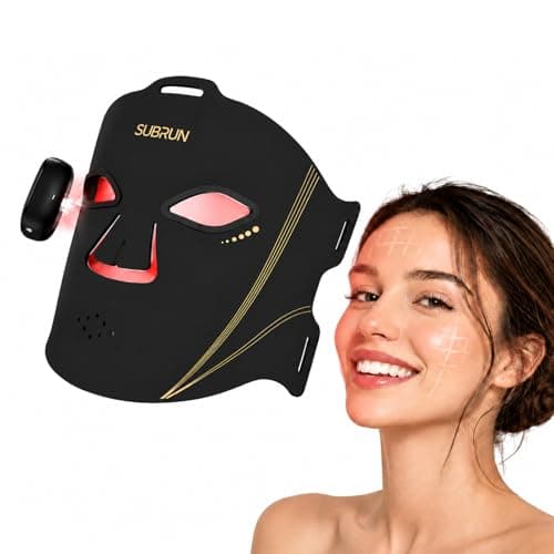 SUBRUN Red Light Therapy for Face, FDA-Cleared Red Light Therapy Mask, 336 LEDs Full Face Coverage & 4 Modes, Rechargeable Cordless At-Home Facial Skincare Device, Birthday Gifts for Women Mom Wife - Image 1