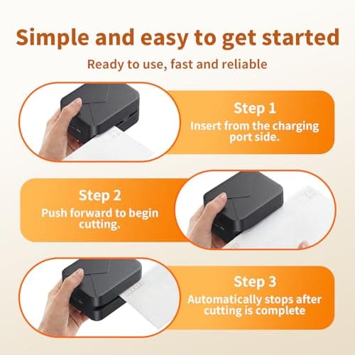 PYRODUM Rechargeable Electric Letter Opener, Automatic Envelope Slitter with Safe Hidden Blade, 1500 Cuts per Charge, Portable Mail Opener for Office Mailroom & Home Desk, Elderly, No Battery Needed - Thumbnail 5