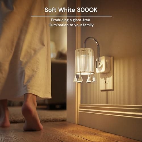 L LOHAS LED Night Lights Plug into Wall, Boho Fabric Cylinder Night Light with Tassel, 0-100LM Dimmable Night Lights, Dusk to Dawn Sensor, Vintage Nightlight for Bedroom, Living Room, Hallway - Thumbnail 4