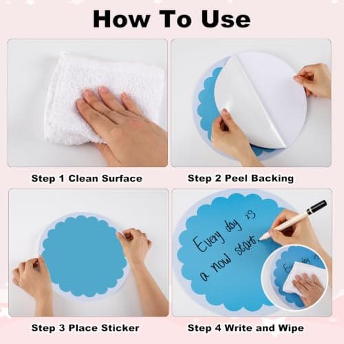 WSICSE 24 Pack Dry Erase Dots 11 Inch Circles Spots 8 Colorful Removable Whiteboard Stickers for Classroom Teachers Students Wall Table Desk & Floor Decals - Thumbnail 4