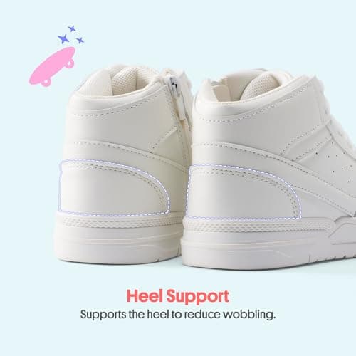 Girls' Vintage Sneakers Classic Tennis Shoes Breathable Non-Slip Athletic Shoes Cute Lace Up Casual Shoes Size 5 - Thumbnail 5